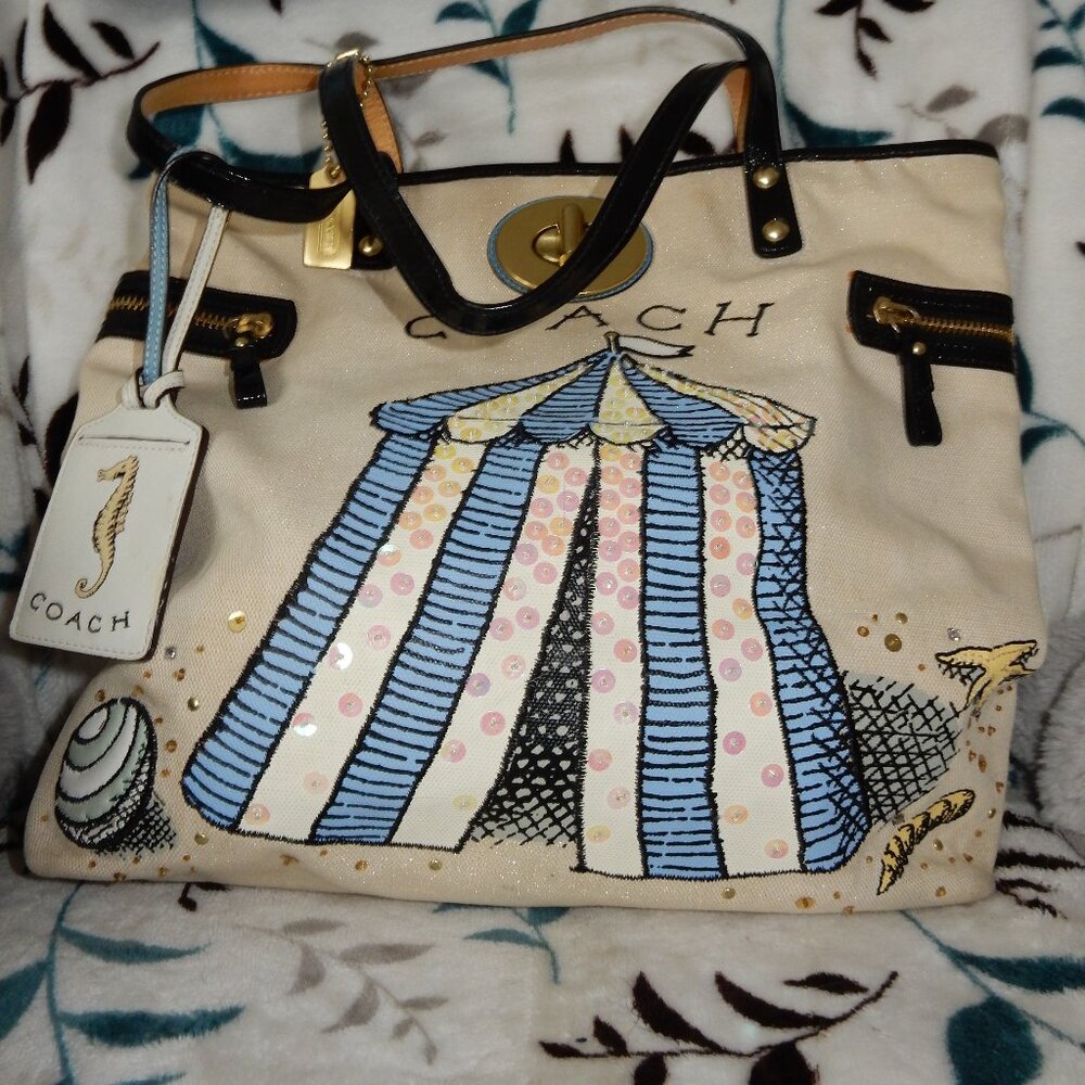 Large Coach beach bag